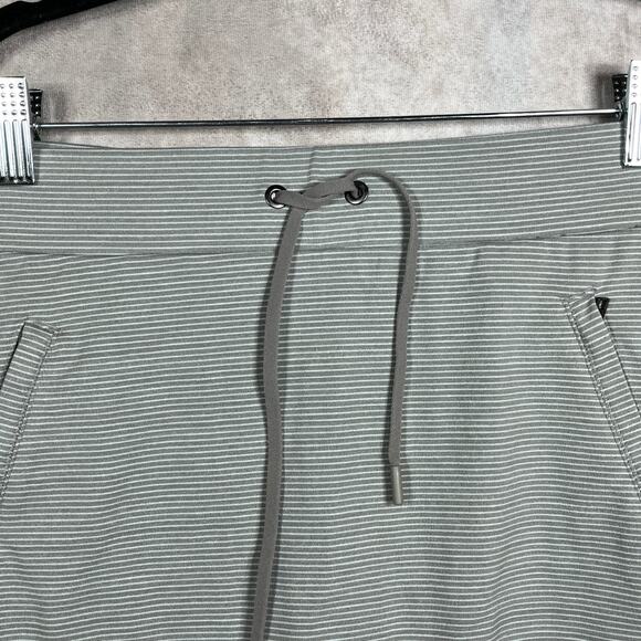 Athleta Modern Metro Midtown Skort Skirt Womens Size XS Gray Striped Drawstring‎ - Picture 2 of 10